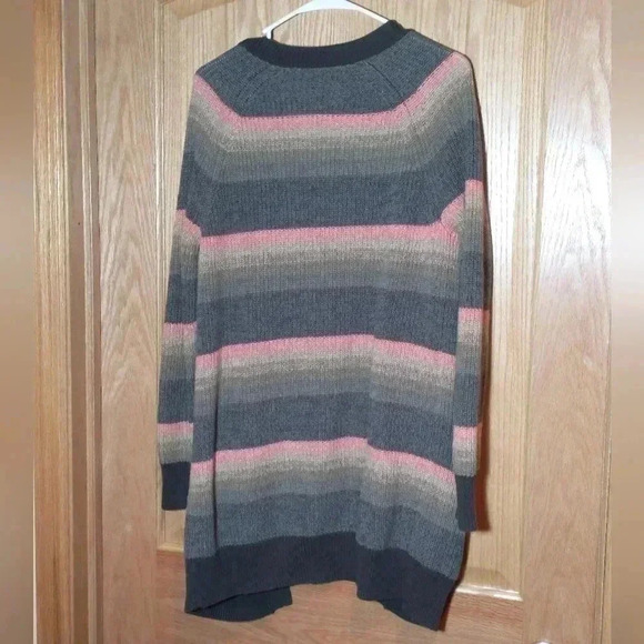 Gap  striped knit pocket over sized open front cardigan size XS - Picture 2 of 5